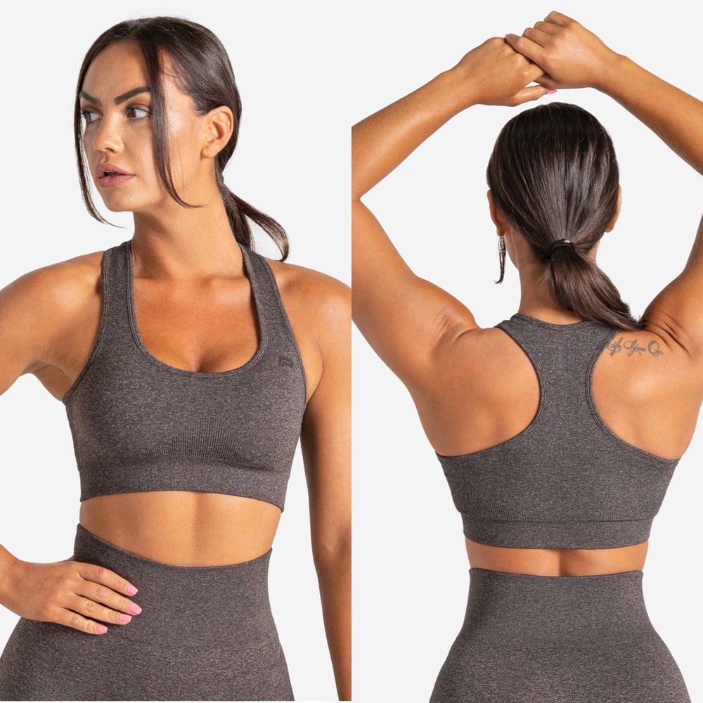 LAST CHANCE | Pursue Fitness Core Seamless Sports Bra in Brown Marl